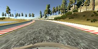 Simulated center lane driving
