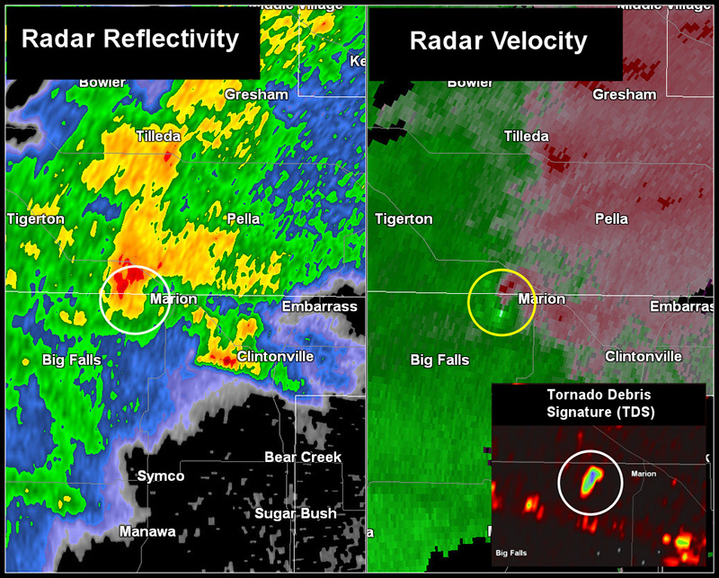 Radar map and velocity